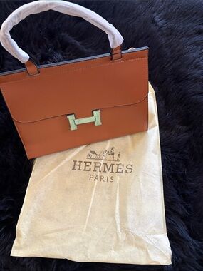 Brown Leather Top-Handle Satchel